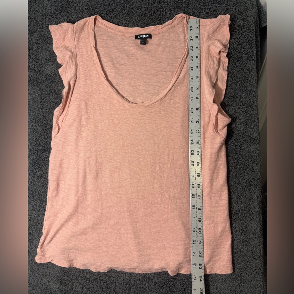 Express Light Pink Ruffle Sleeve Tank Top - Picture 4 of 4